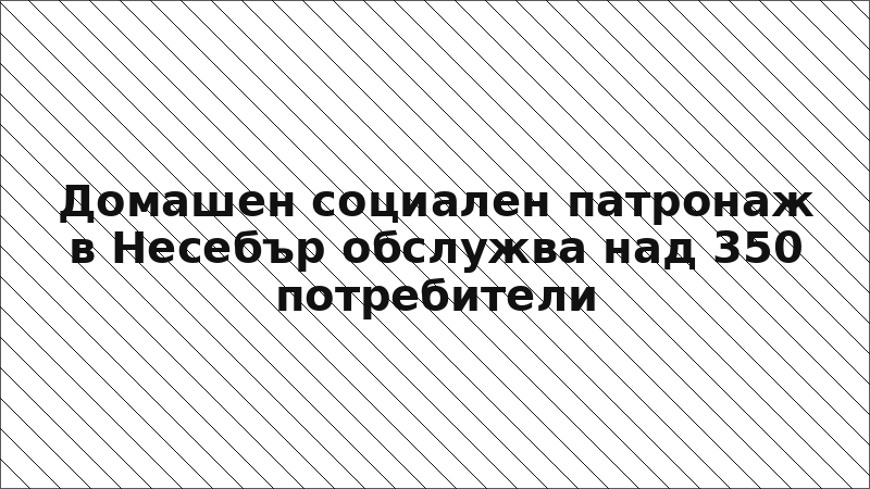 Домашен социален патронаж в Несебър обслужва над 350 потребители