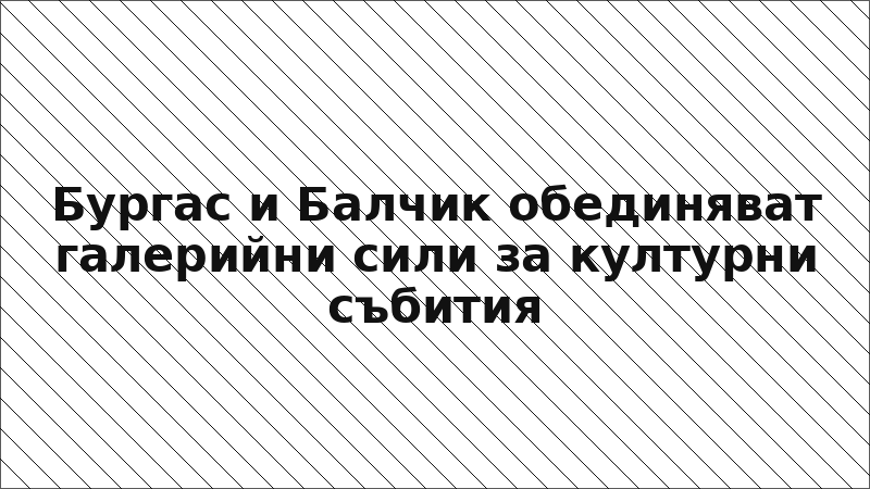 Бургас и Балчик обединяват галерийни сили за културни събития