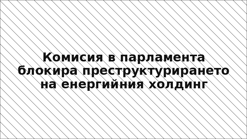Комисия в парламента блокира преструктурирането на енергийния холдинг