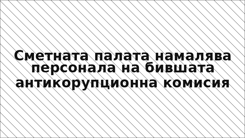 Сметната палата намалява персонала на бившата антикорупционна комисия
