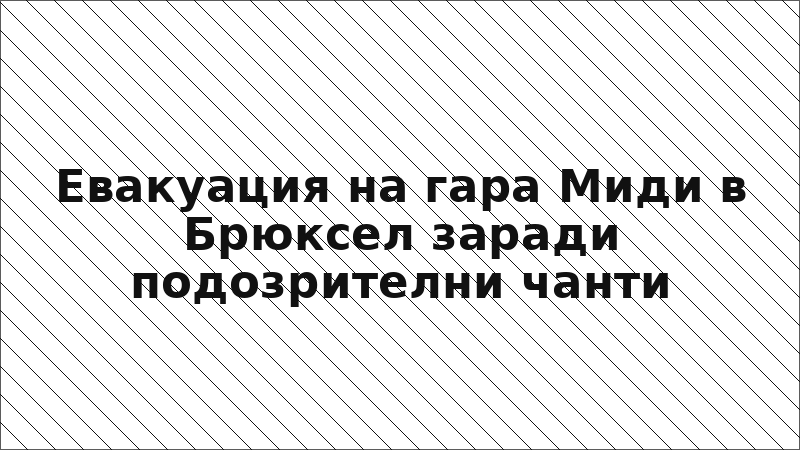 Евакуация на гара Миди в Брюксел заради подозрителни чанти