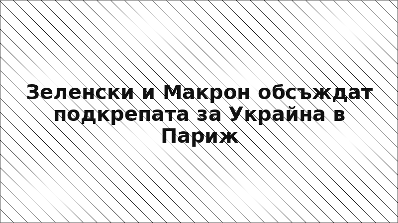 Зеленски и Макрон обсъждат подкрепата за Украйна в Париж