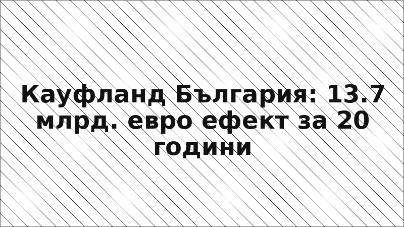 Кауфланд България: 13.7 млрд. евро ефект за 20 години