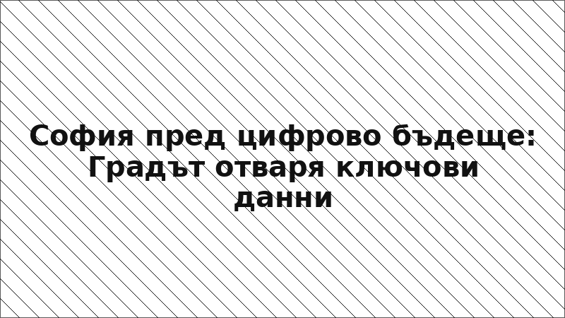 София пред цифрово бъдеще: Градът отваря ключови данни