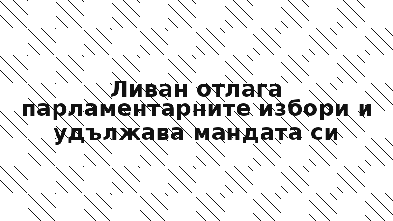 Ливан отлага парламентарните избори и удължава мандата си
