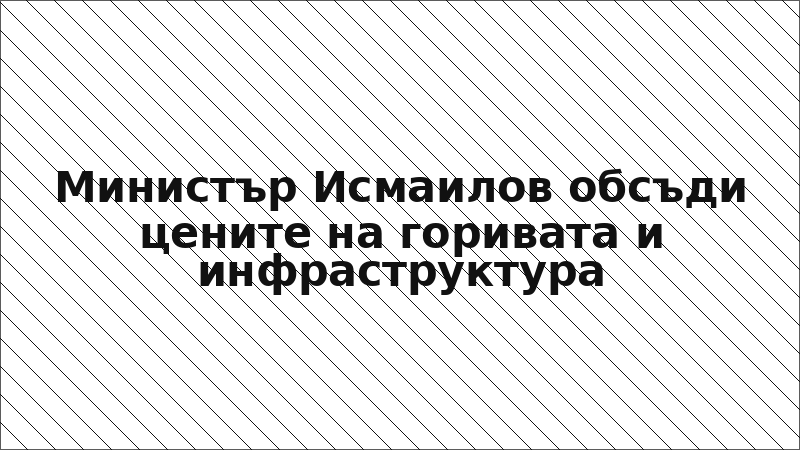 Министър Исмаилов обсъди цените на горивата и инфраструктура