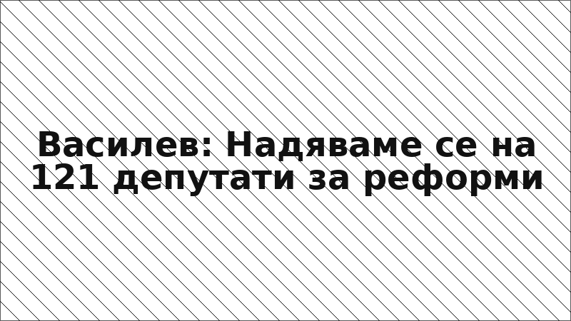 Василев: Надяваме се на 121 депутати за реформи