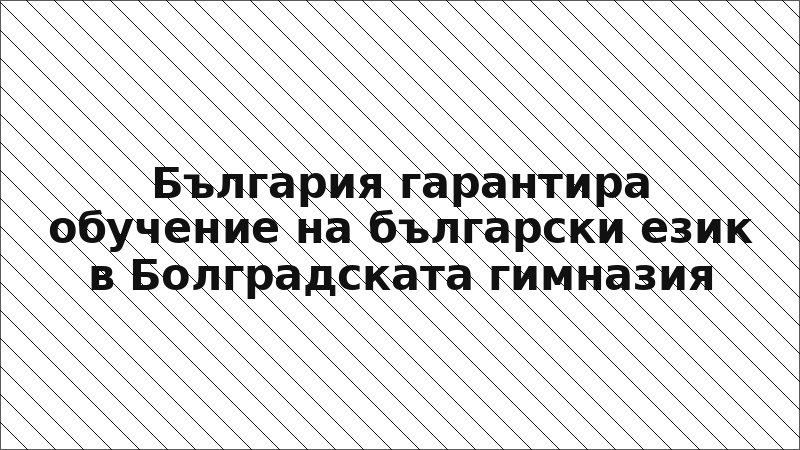 България гарантира обучение на български език в Болградската гимназия