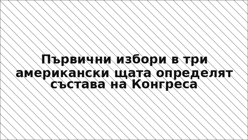 Първични избори в три американски щата определят състава на Конгреса