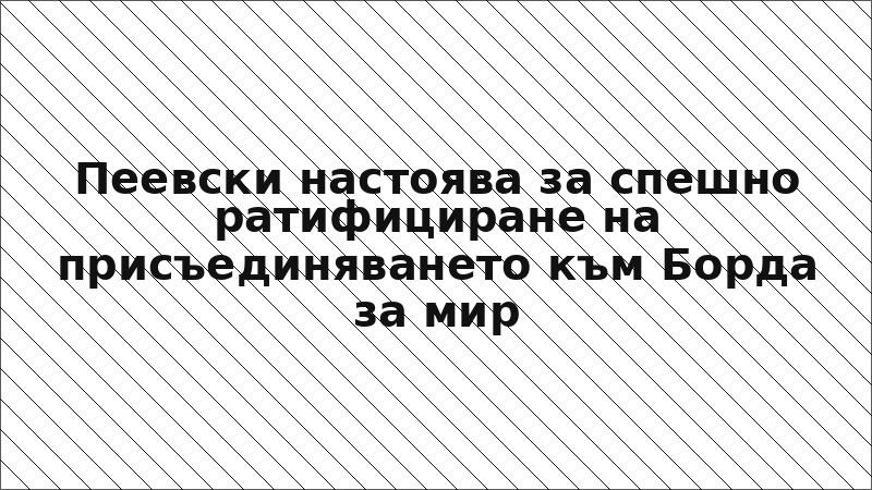 Пеевски настоява за спешно ратифициране на присъединяването към Борда за мир
