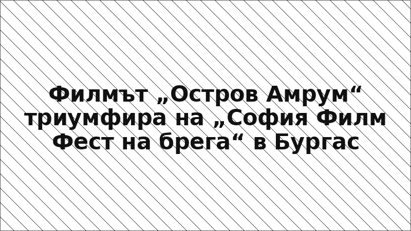 Филмът „Остров Амрум“ триумфира на „София Филм Фест на брега“ в Бургас