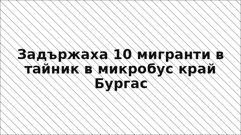 Задържаха 10 мигранти в тайник в микробус край Бургас