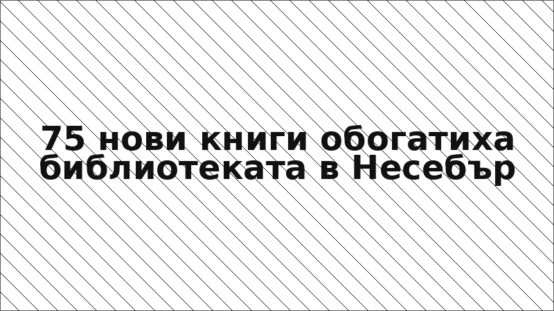 75 нови книги обогатиха библиотеката в Несебър