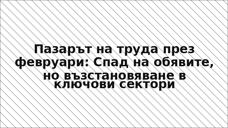 Пазарът на труда през февруари: Спад на обявите, но възстановяване в ключови сектори