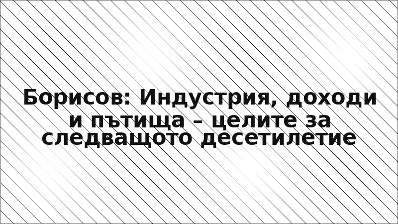 Борисов: Индустрия, доходи и пътища – целите за следващото десетилетие