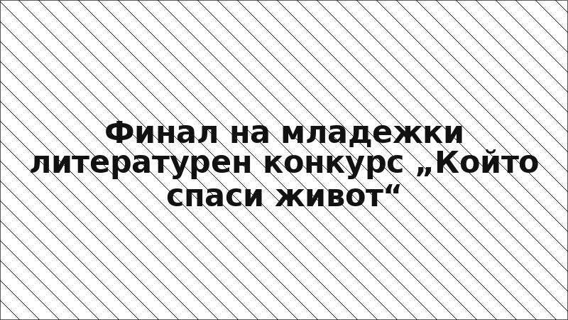 Финал на младежки литературен конкурс „Който спаси живот“