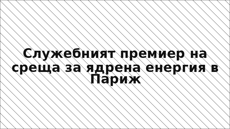 Служебният премиер на среща за ядрена енергия в Париж