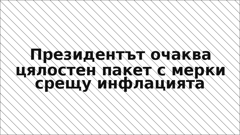 Президентът очаква цялостен пакет с мерки срещу инфлацията
