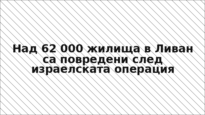 Над 62 000 жилища в Ливан са повредени след израелската операция