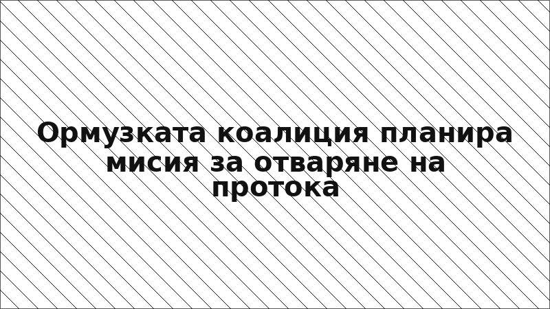 Ормузката коалиция планира мисия за отваряне на протока