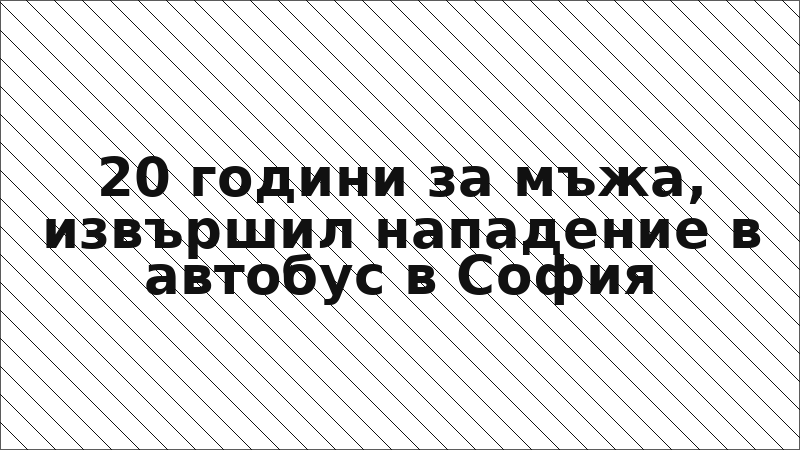20 години за мъжа, извършил нападение в автобус в София