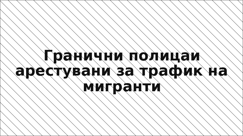 Гранични полицаи арестувани за трафик на мигранти