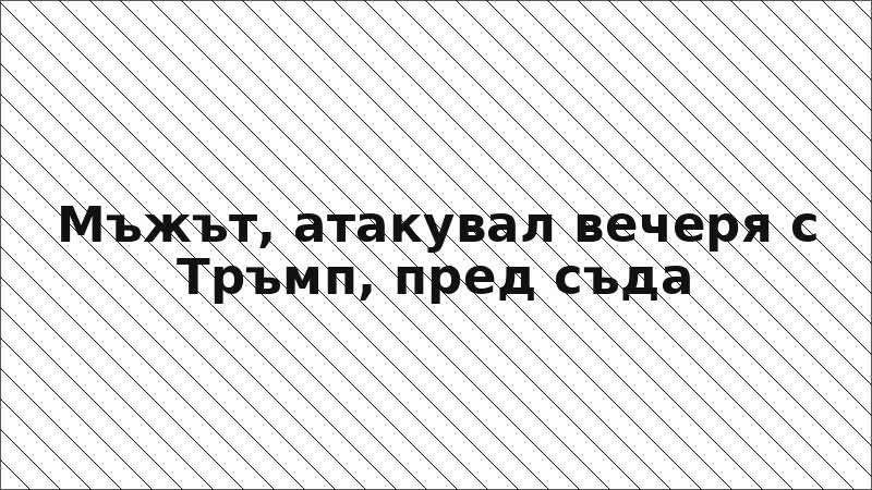 Мъжът, атакувал вечеря с Тръмп, пред съда