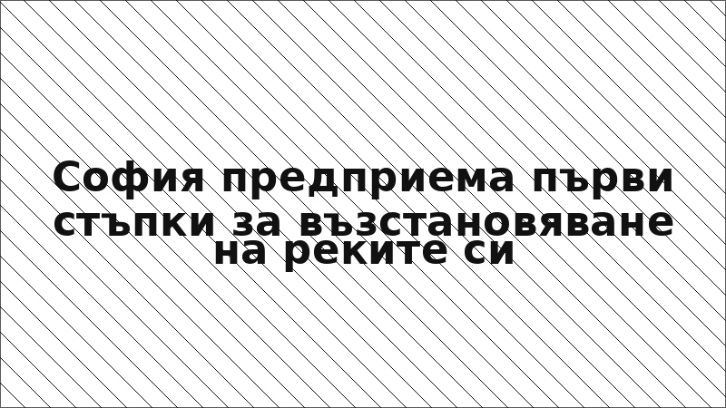 София предприема първи стъпки за възстановяване на реките си