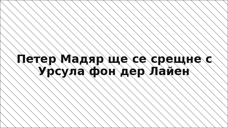 Петер Мадяр ще се срещне с Урсула фон дер Лайен