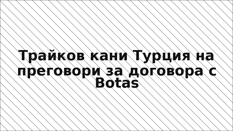 Трайков кани Турция на преговори за договора с Botas