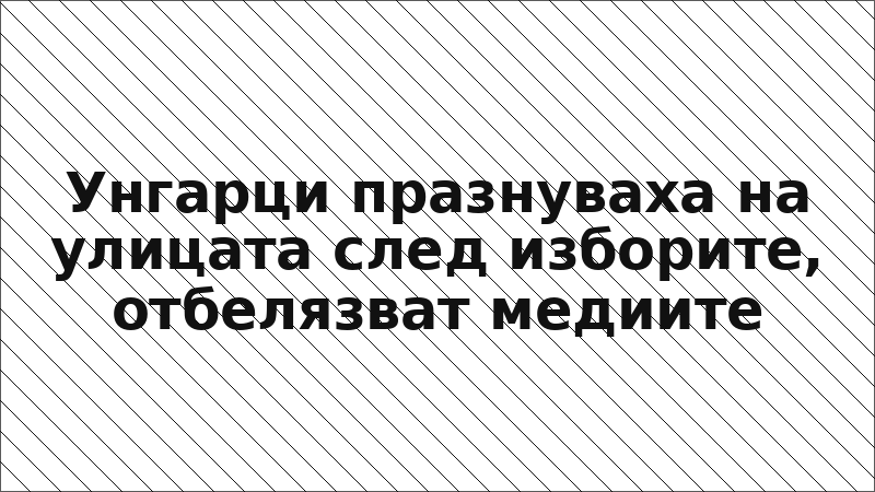 Унгарци празнуваха на улицата след изборите, отбелязват медиите