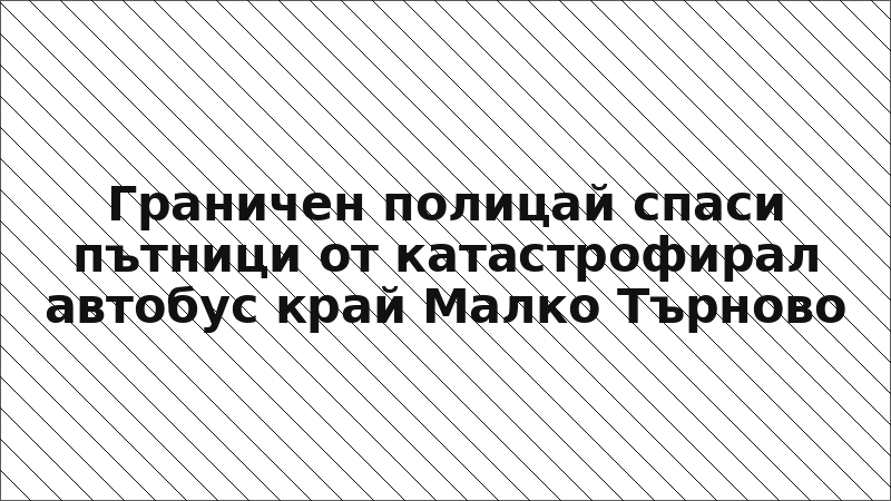 Граничен полицай спаси пътници от катастрофирал автобус край Малко Търново
