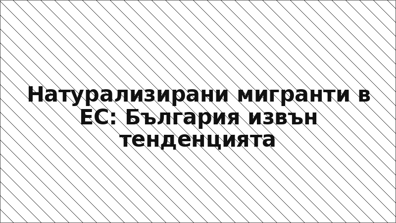 Натурализирани мигранти в ЕС: България извън тенденцията