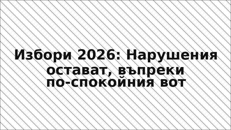 Избори 2026: Нарушения остават, въпреки по-спокойния вот