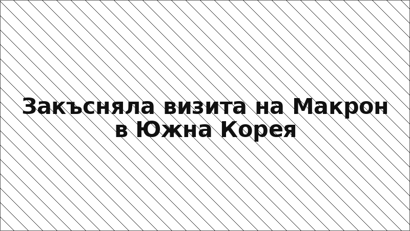 Закъсняла визита на Макрон в Южна Корея