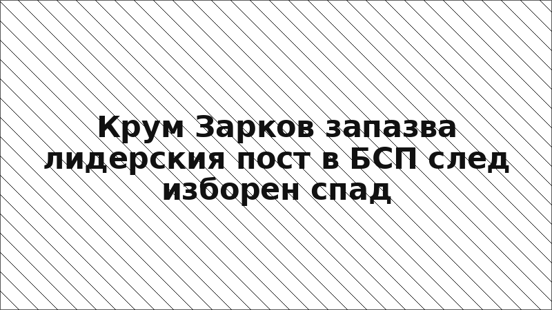 Крум Зарков запазва лидерския пост в БСП след изборен спад