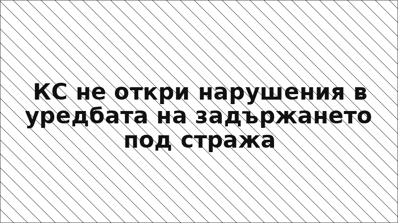 КС не откри нарушения в уредбата на задържането под стража