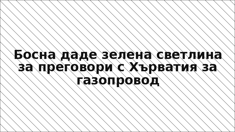 Босна даде зелена светлина за преговори с Хърватия за газопровод