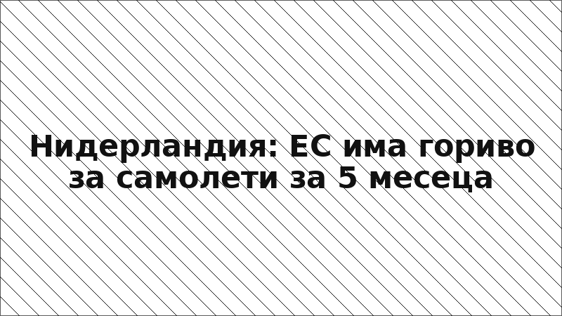Нидерландия: ЕС има гориво за самолети за 5 месеца