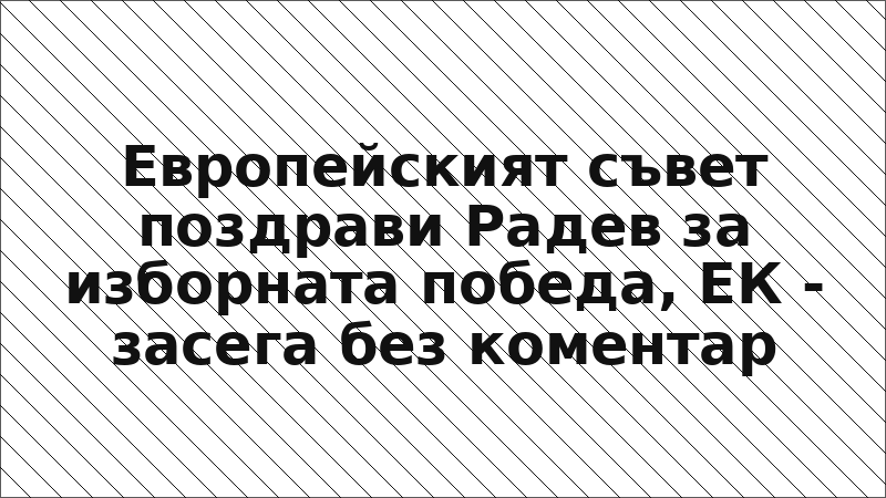 Европейският съвет поздрави Радев за изборната победа, ЕК - засега без коментар