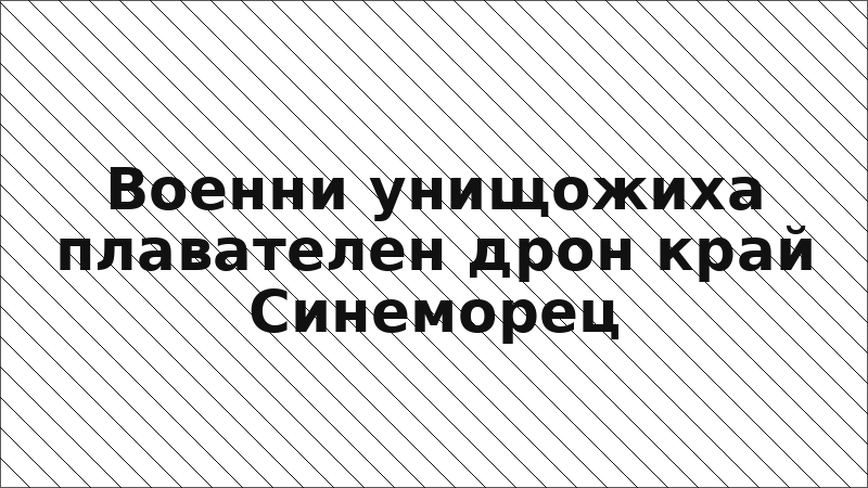 Военни унищожиха плавателен дрон край Синеморец
