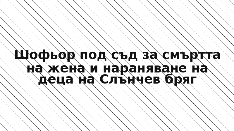 Шофьор под съд за смъртта на жена и нараняване на деца на Слънчев бряг