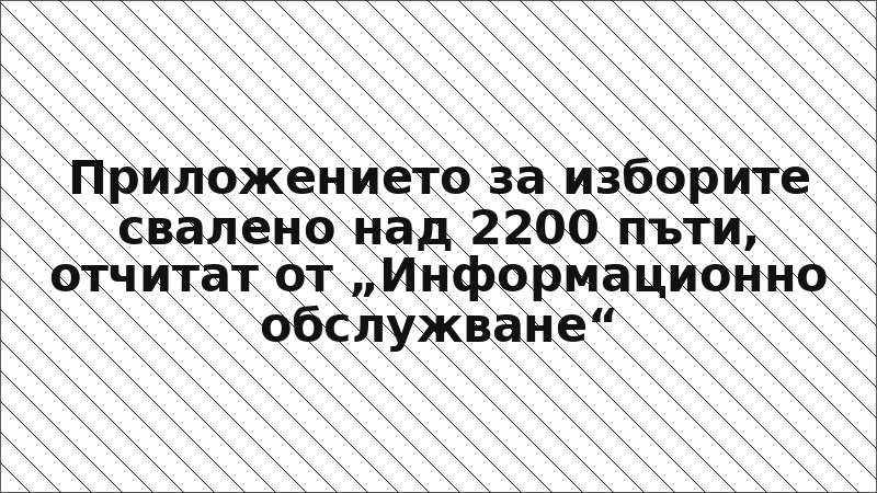 Приложението за изборите свалено над 2200 пъти, отчитат от „Информационно обслужване“