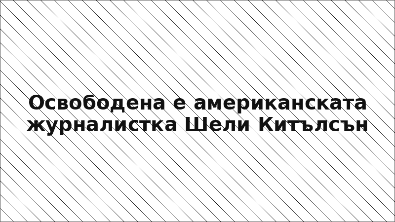 Освободена е американската журналистка Шели Китълсън