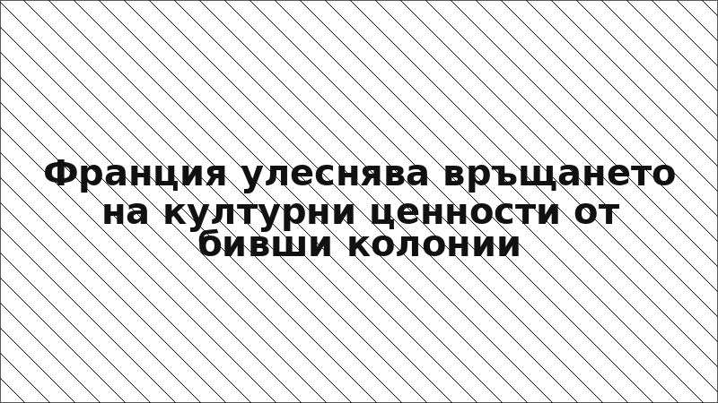 Франция улеснява връщането на културни ценности от бивши колонии