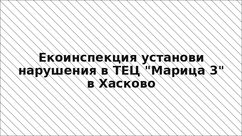 Екоинспекция установи нарушения в ТЕЦ "Марица 3" в Хасково