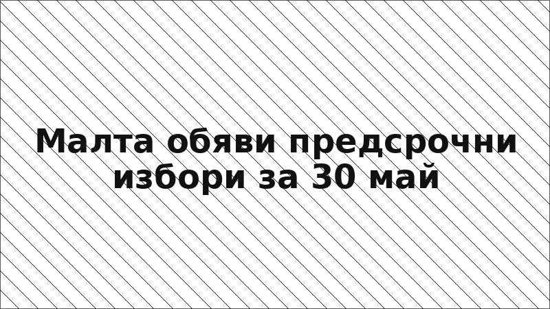 Малта обяви предсрочни избори за 30 май