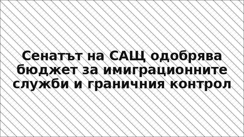 Сенатът на САЩ одобрява бюджет за имиграционните служби и граничния контрол