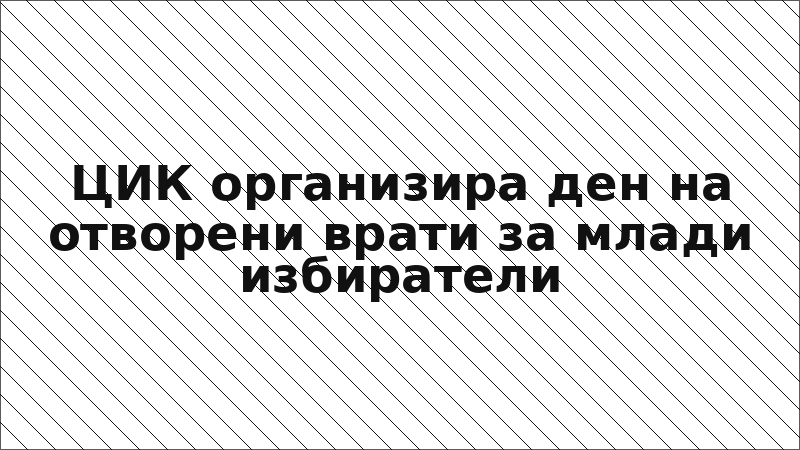 ЦИК организира ден на отворени врати за млади избиратели