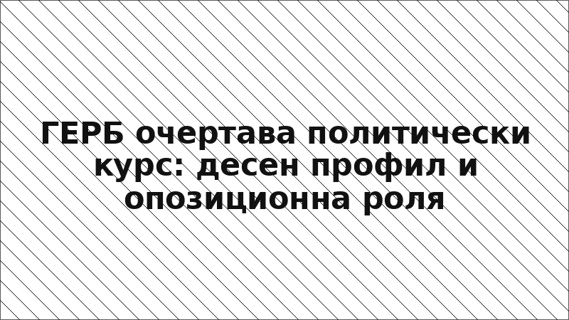 ГЕРБ очертава политически курс: десен профил и опозиционна роля